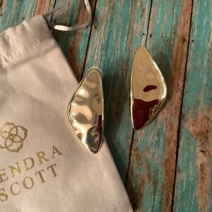 Kendra Scott Gold Kira Statement Earrings NWT
